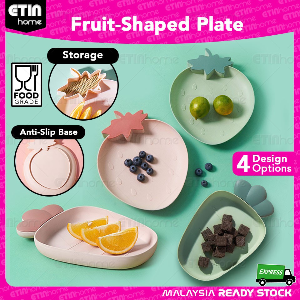 Fruits Serving Plates Raya Snack Plates Fruit Shaped Plate Plastic