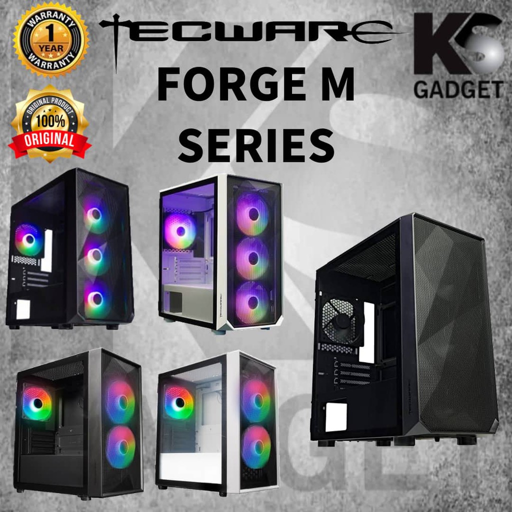 READY STOCK] TECWARE FORGE SERIES PC CASE M-ATX NORMAL/ARGB MODEL