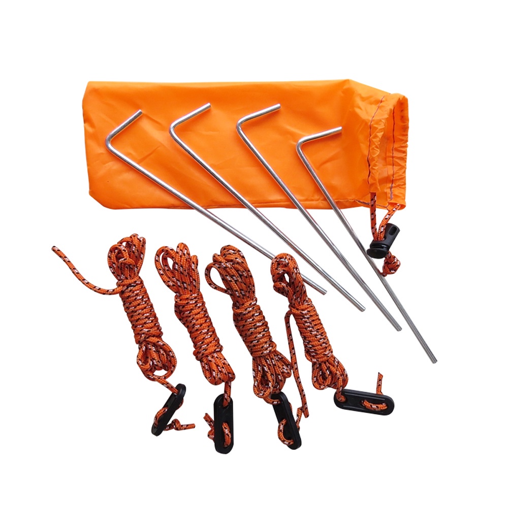 Carry Bag Tent Nail/Peg With Guyline Ropes Tent Pegs Ground Pin Tali ...