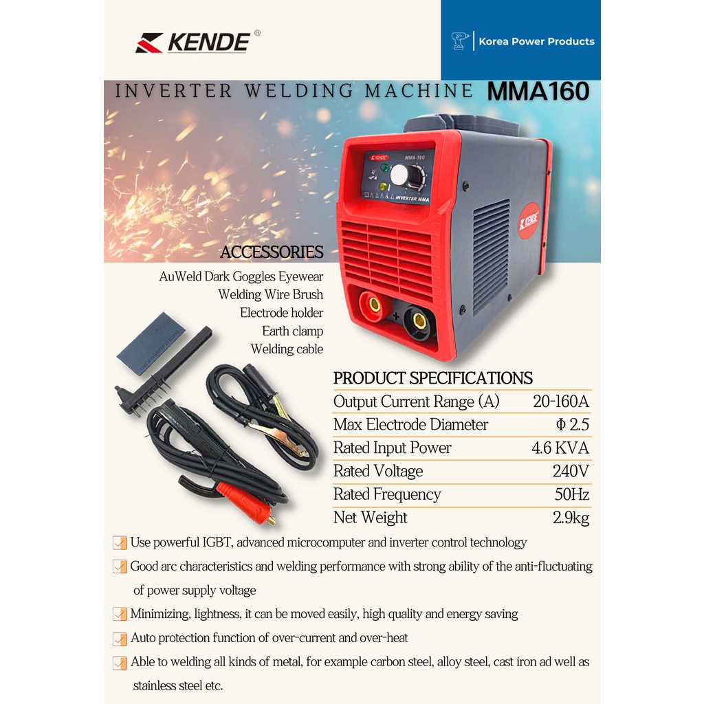 Kende welding deals equipment