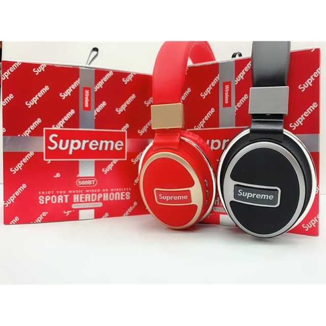 Supreme Fashion Sport Headphones Shopee Malaysia