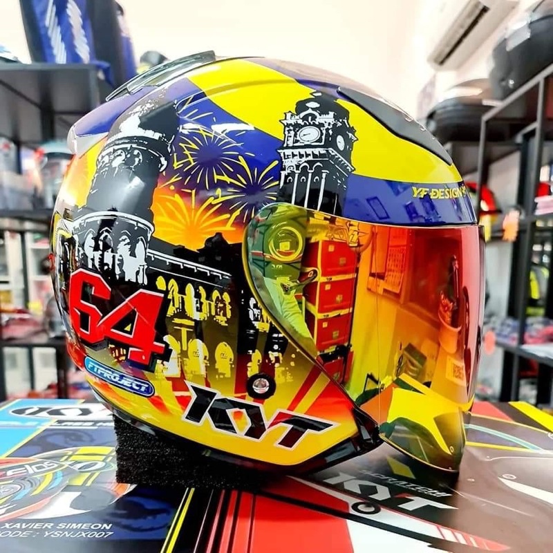 (MERDEKA SALE) Helmet Kyt merdeka 64 Hellcat Design 2021 Free Gift