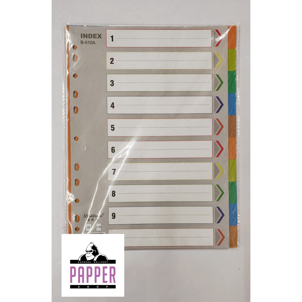 **NEW ARRIVAL**PAPPER Plastic Index Divider(1-10/JAN-DEC/1-31/A-Z/1-12 ...