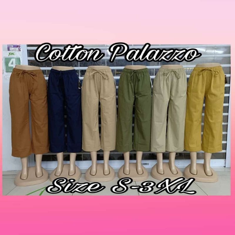Womens(zar@) High Quality Cotton Palazo Pants/s~3XL Plus Size Women ...