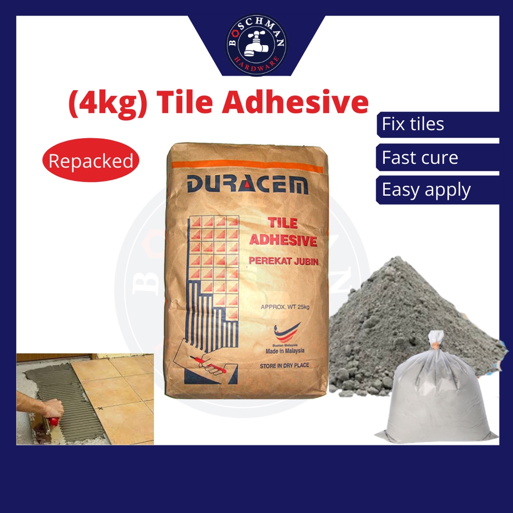 Duracem 4kg Tile Adhesive Cement Gum Adhesive Cement Simen Gam for