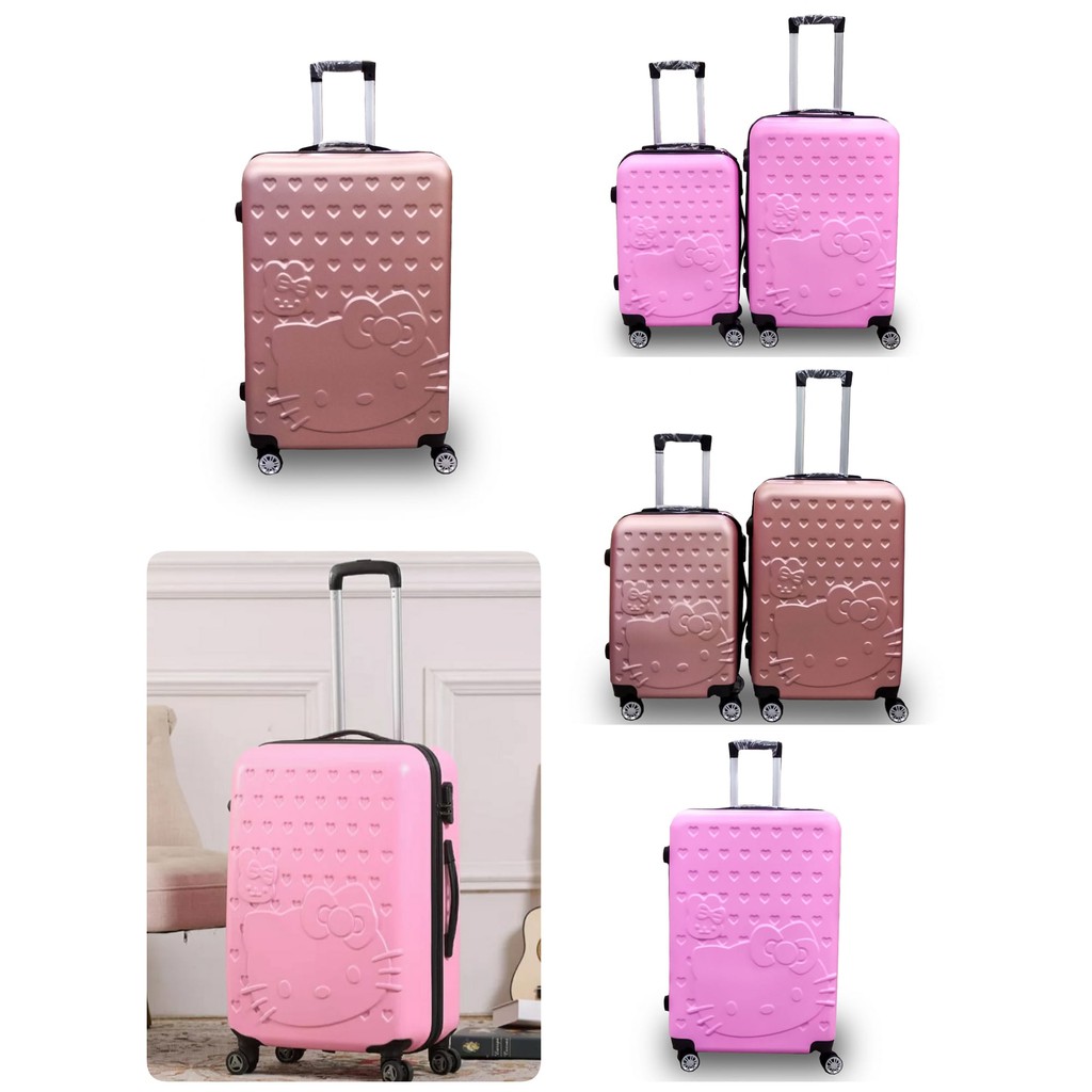 20" INCH + 24" INCH CUTE ABS TRAVEL LUGGAGE BAG SUITCASES / BEG BAGASI ...