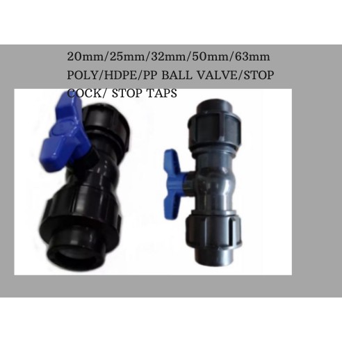 Poly Fitting Ball Valve / Stop Cock Penyambung Paip 20MM - 63MM (PN16 ...
