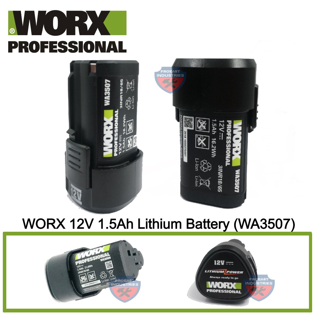 WORX 12V 1.5Ah Lithium Battery wa3507 for Model WU127 WU128.2