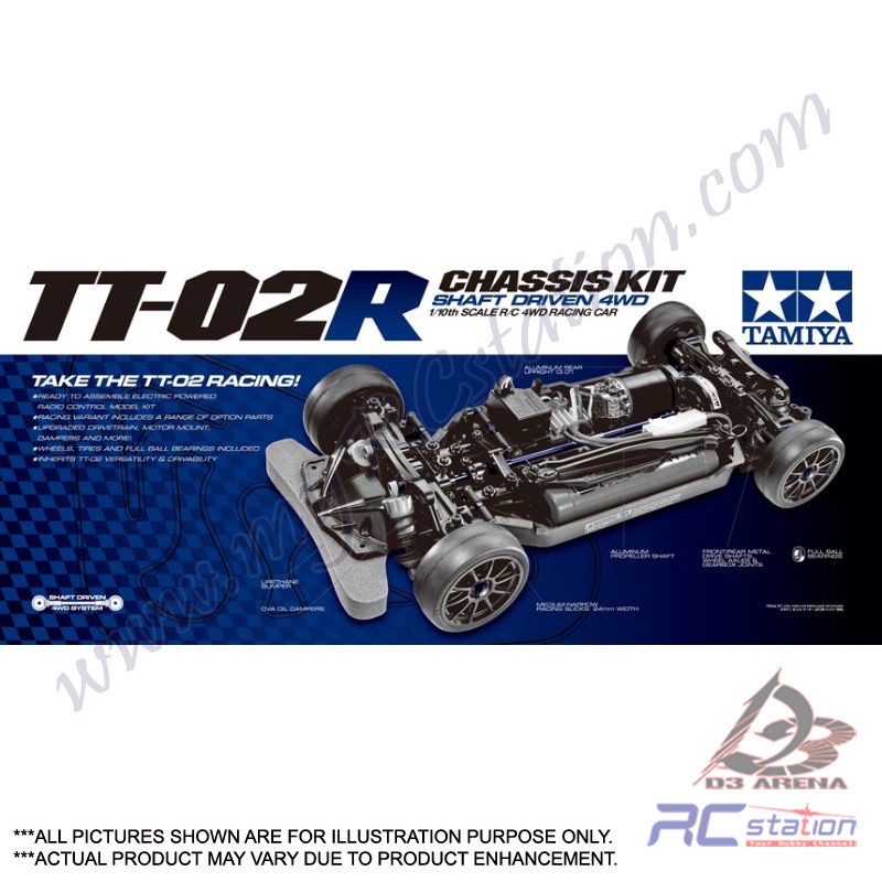 Tamiya TT02R #47326 - 1/10 R/C TT-02R Chassis Kit [47326] | Shopee Malaysia