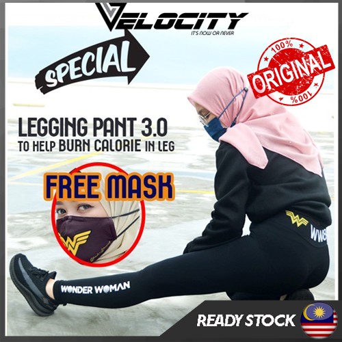 Women Lightning Blaze Legging 3.0 WW84 Wonder Woman For Help Burn Calorie  Seluar Tight Fit Kurus Perut