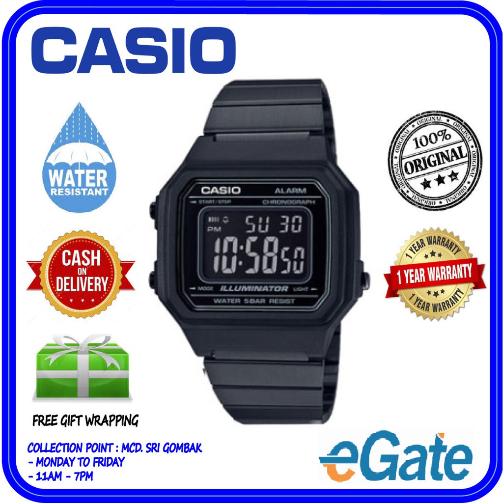 Casio B650WB-1B Unisex Digital Stainless Original Watch | Classic Square Design | Shopee Malaysia