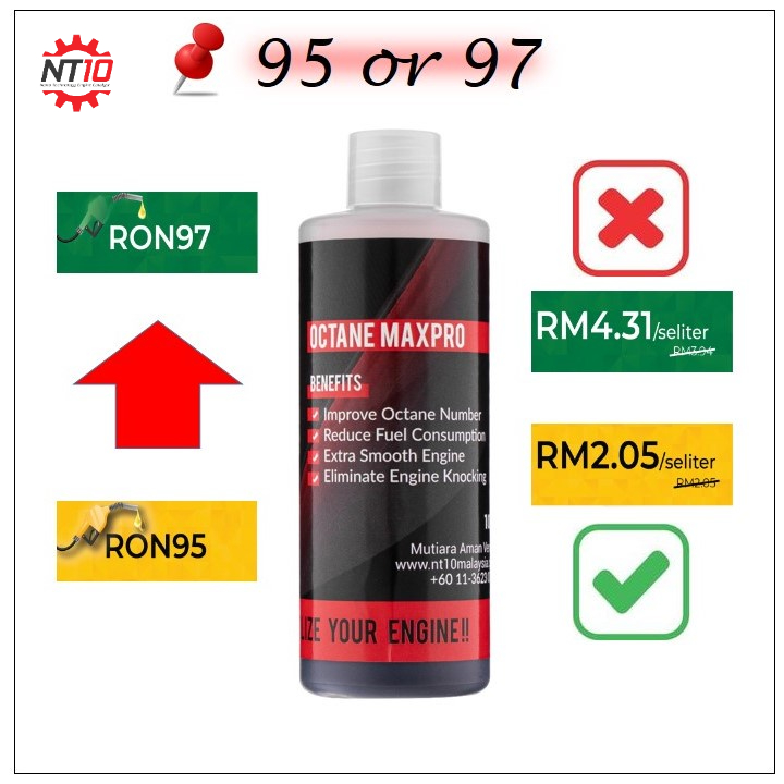 NT10 OMPRO octane booster decarbonizer car injector cleaner fuel saver