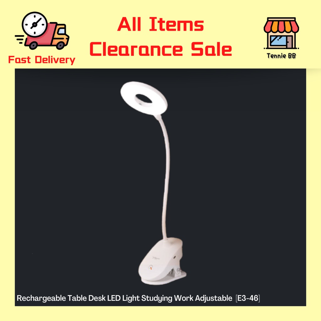 Rechargeable Table Desk LED Light Studying Work Adjustable [E3-46] e ...