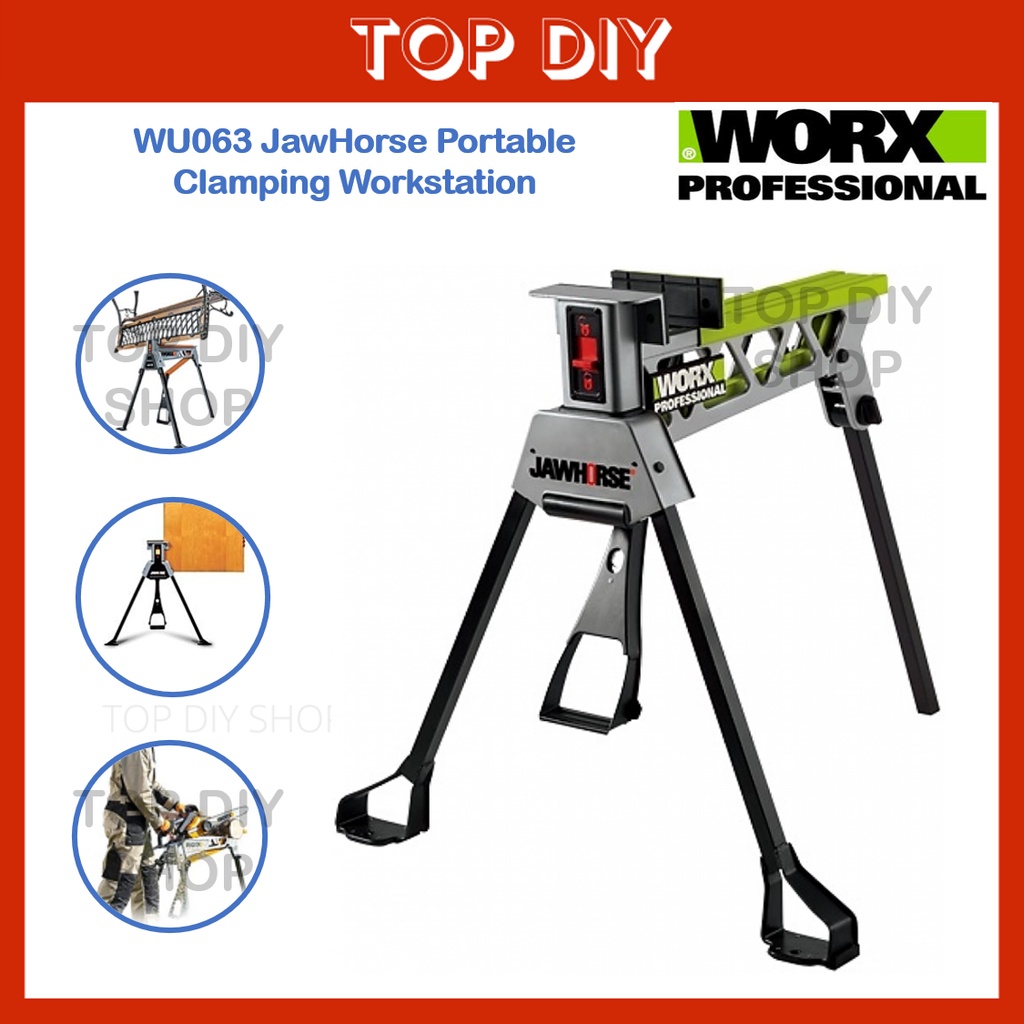 WORX WU063 JAWHORSE PORTABLE CLAMPING WORK WORKSTAND WORKSTATION