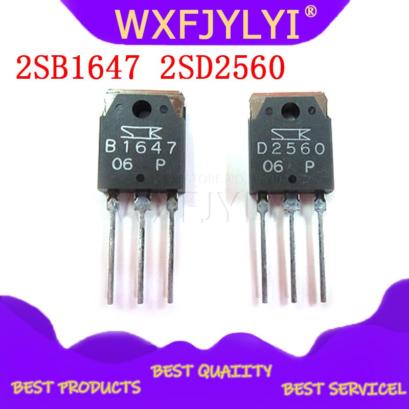 Sanken TO-3P Transistor Set – 2SB1647 B1647 & 2SD2560 D2560 (1pc Each)