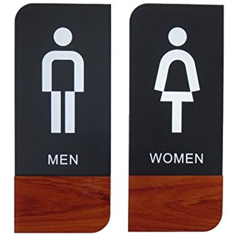 1PC Vintage Bathroom Door Signs Plaque Acrylic Toilet Signage Men And