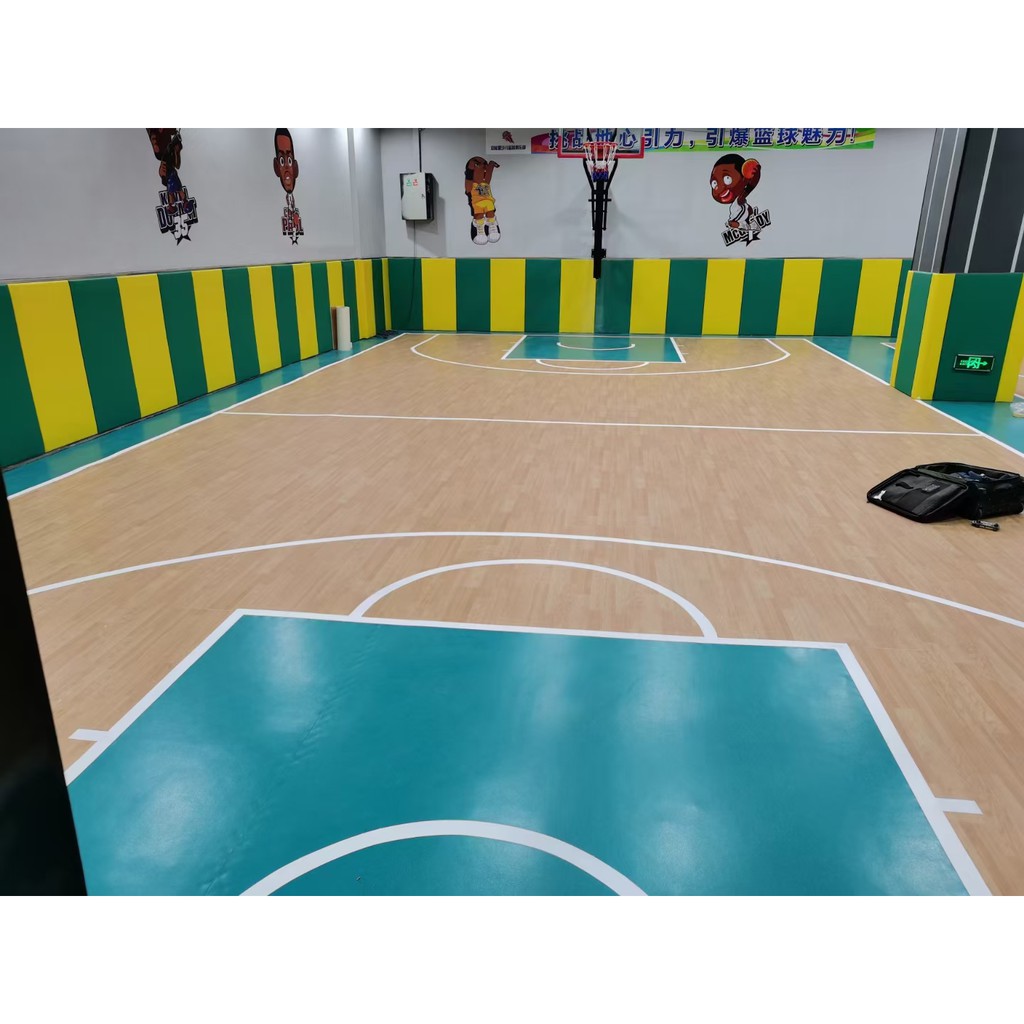 Made in china Indoor PVC basketball mat Removable PVC Flooring wooden ...