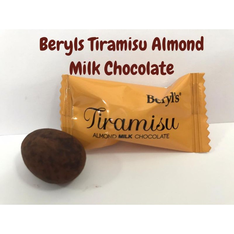 [Beryls Chocolate] Tiramisu Almond Milk Chocolate 1 Pieces Shopee