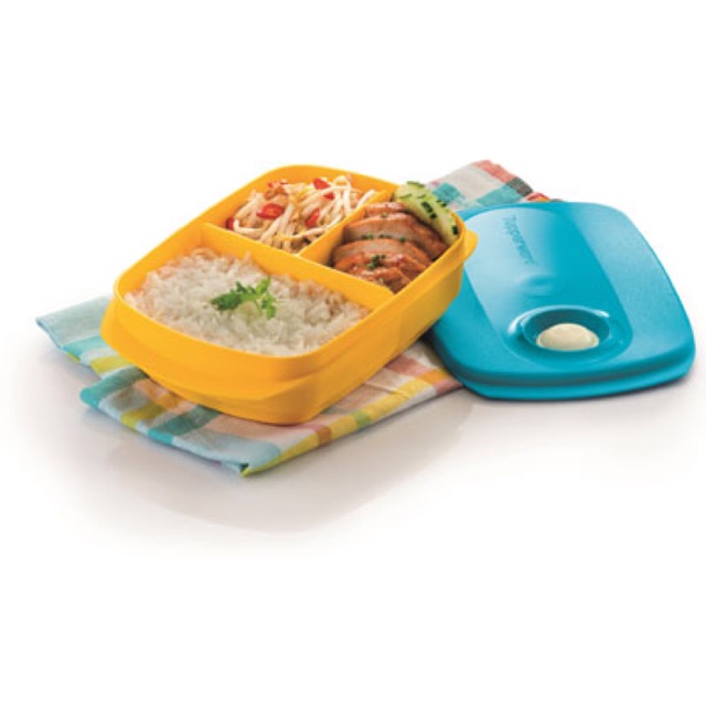 Tupperware Reheatable Divided Lunch Box Microwaveable with air vent ...