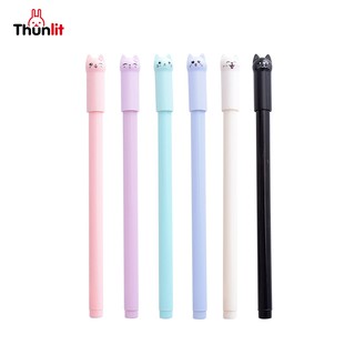 Thunlit Cat Gel Pen 6pcs 0.38mm Creative Cat Gel Pens For Kids And 