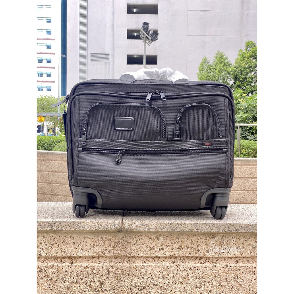 Suitcase Bag Alpha Four Wheels Pilot Business Black Luggage for Unisex | Koper Beg | Malaysia