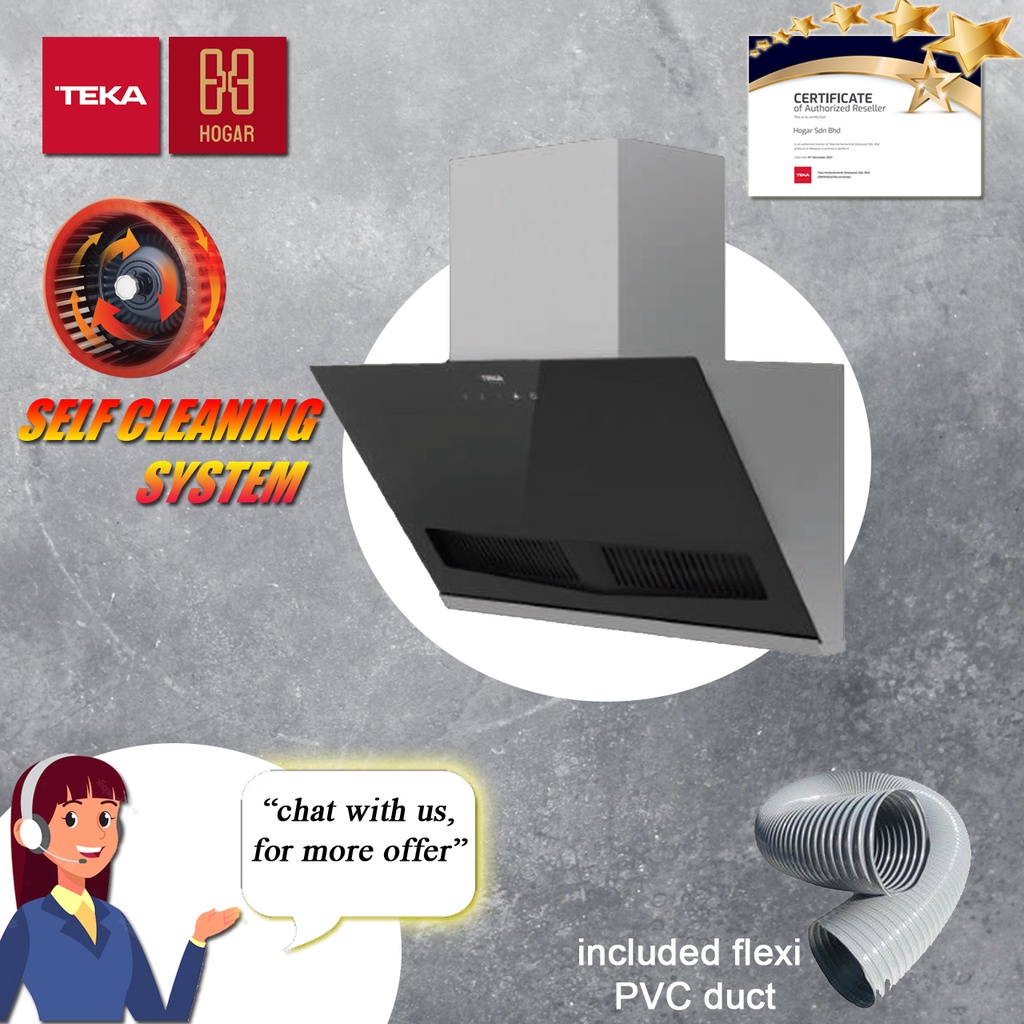 Teka Linea LVT 90 | Slanding Hood | Self Cleaning System | Shopee Malaysia