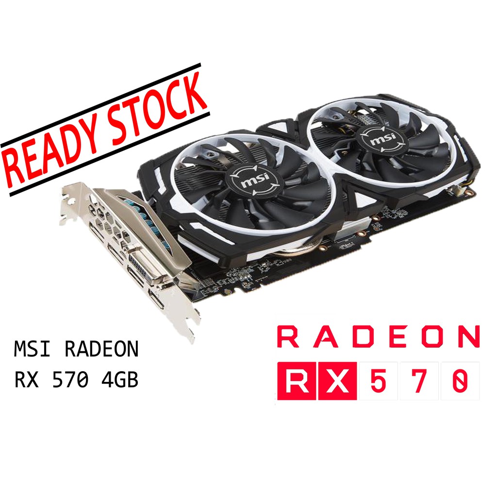 MSI Radeon™ RX 570 ARMOR 4GB | Shopee Malaysia