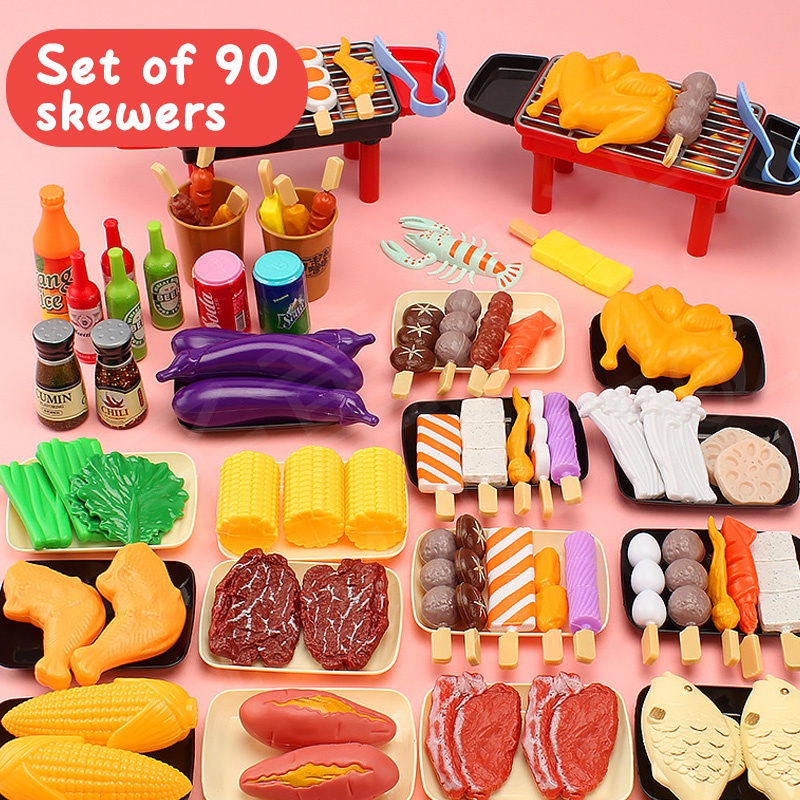 SEASUN TOYS BBQ Food Toys Barbecue Toy Set Simulation Kitchen Children