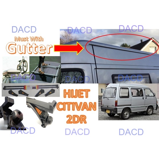 DAIHATSU HIJET CITIVAN 2DR (130cm x 23cm) 188 Turbo Roof Rack Carrier ...