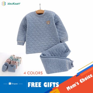 Children's Thermal Underwear Set, Cotton Sweater, Heattech Long Johns,  Teenagers 5-Year-Old Children, Middle and Big Children