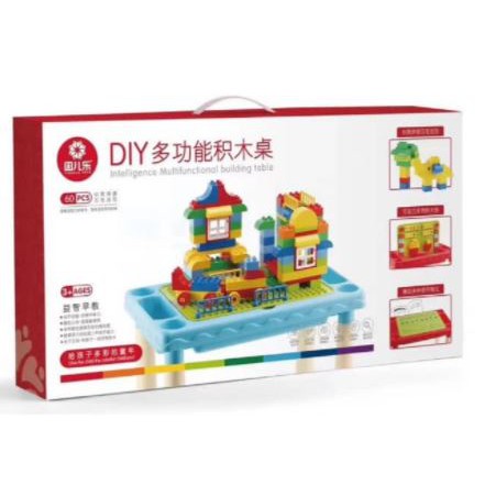 Kids Multifunction Building Lego Block with Table Children Colourful ...