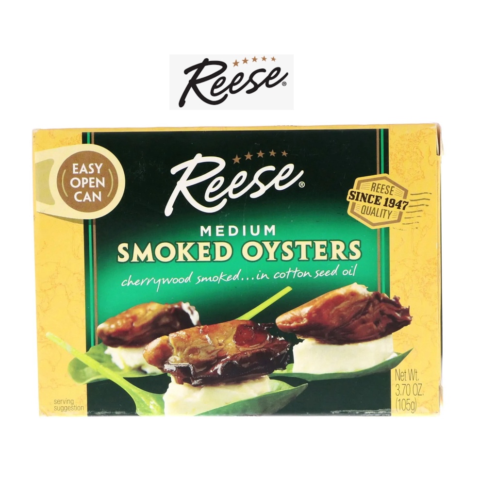 Reese Medium Smoked Oysters 105g Rich Flavor To Appetizers Salad
