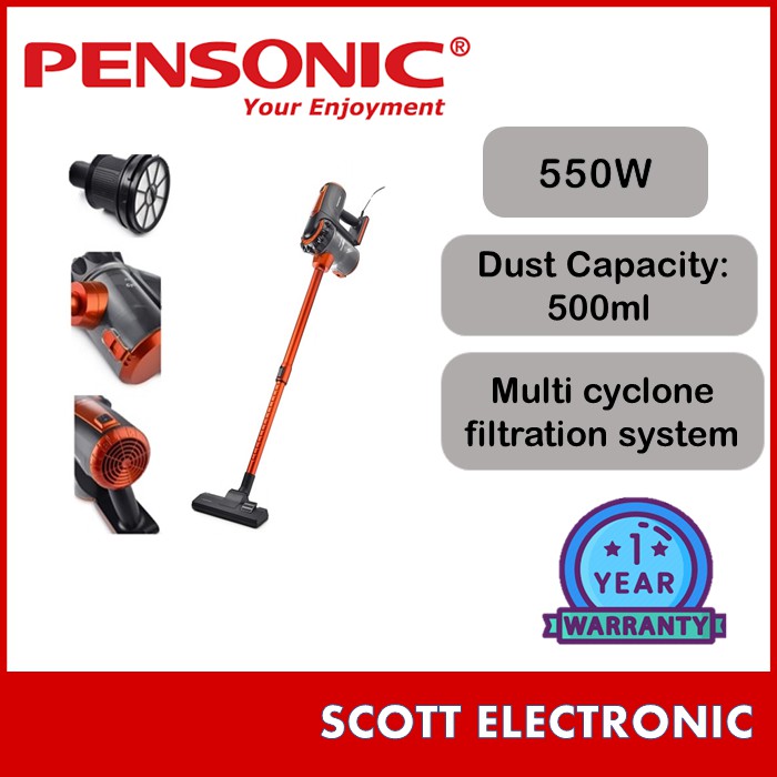 Pensonic 550W Handheld Vacuum Cleaner PVC1000H with Multi Cyclone