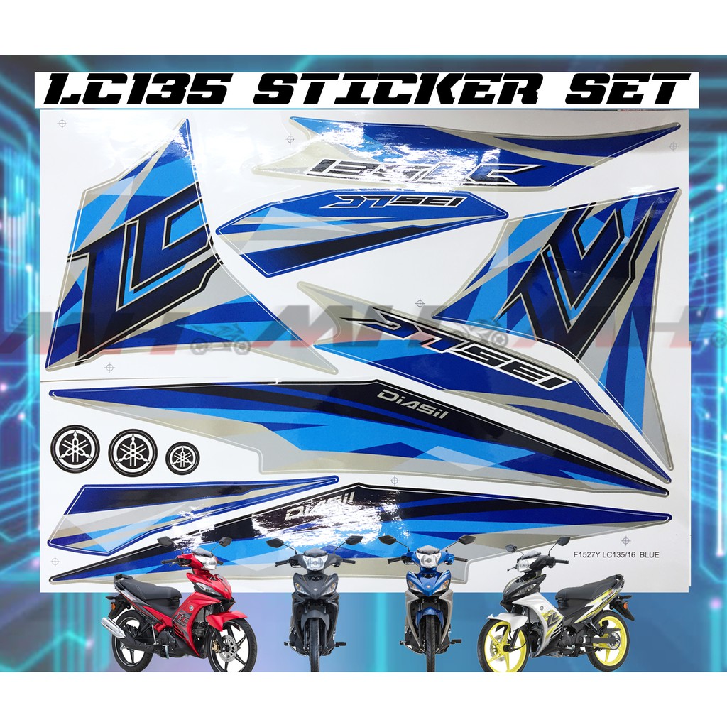 YAMAHA LC135 STICKER SET v4 / 135 LC STICKER SET / MORITAKA STICKER ...