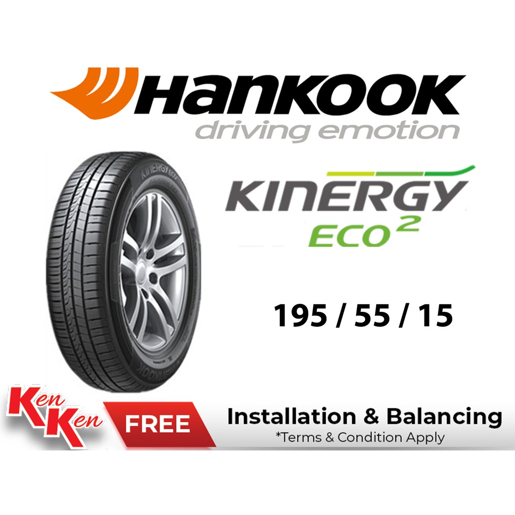 Pneumatico Hankook Kinergy Eco 2 K435 - 185/55 R15 82V, Per Auto, Risparmio Carburante E Silenziosità
