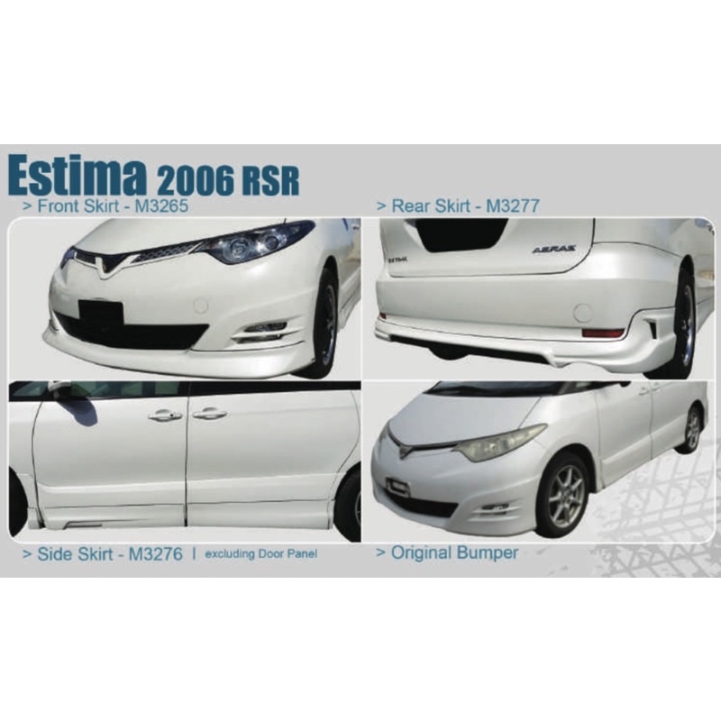 Toyota estima acr50 2006 2007 2008 RSR Bodykit body kit front side rear