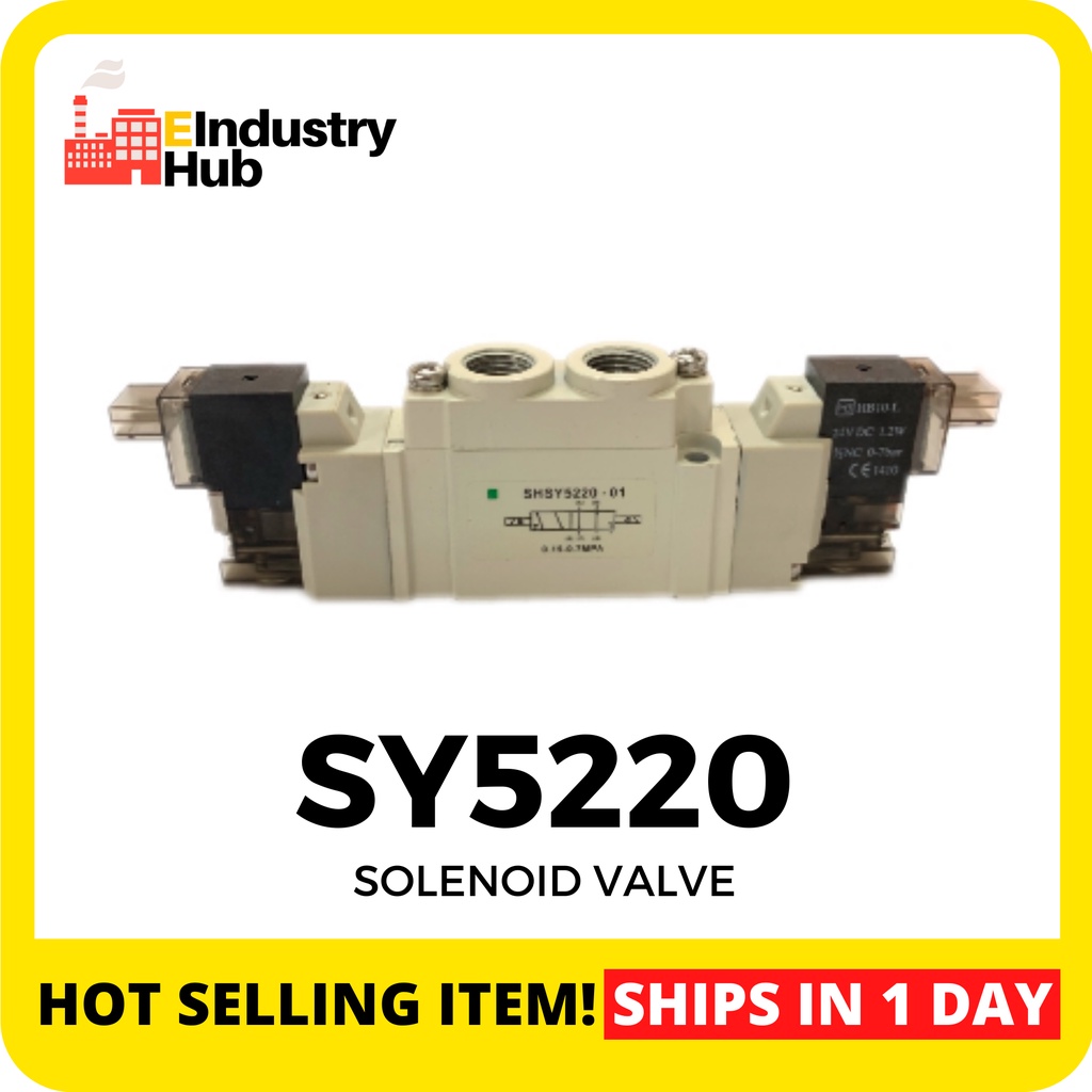 SY5220 Solenoid Valve 5 Way 2 Position Port Pneumatic Control Solenoid ...