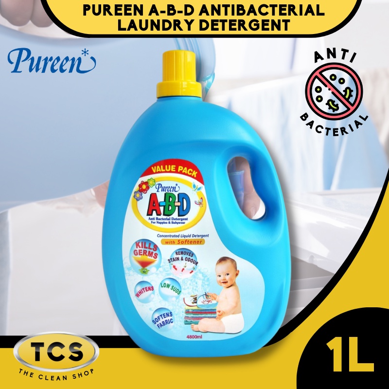 Pureen ABD ABD Antibacterial Laundry Detergent Liquid 1000ml Shopee