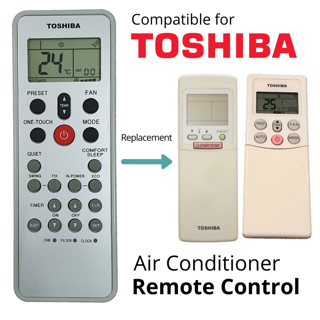 Telecomando di ricambio per condizionatore d'aria Toshiba WC L03SE