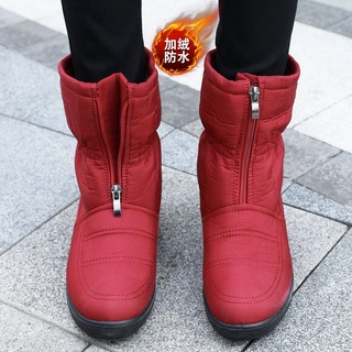 Winter Thickened Snow Boots Women High Top Cotton Shoes Middle