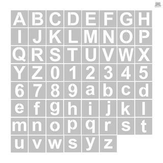 Letter Stencils for Painting on Wood 36 Pcs Letter and Number Stencils  Reusable Font Templates for Home 