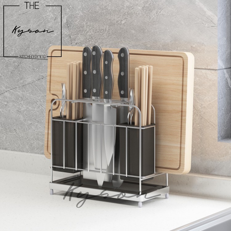 Kyson Kitchen 304 Stainless Steel Utensil Spoon Fork Chopping Board ...