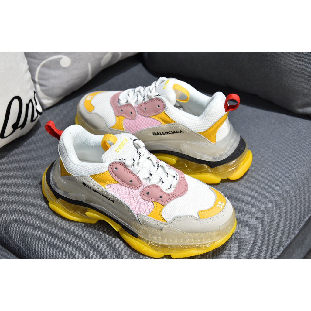 Balenciaga triple s pink and yellow hotsell