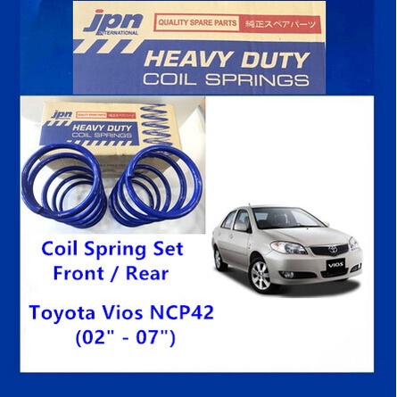 BF JPN TOYOTA VIOS NCP42 FRONT / REAR COIL SPRING 1PAIR STANDARD HIGHT ...