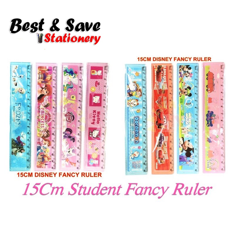( Ready Stock ) Fancy Student Children Kid Disney Cartoon Ruler 15cm ...