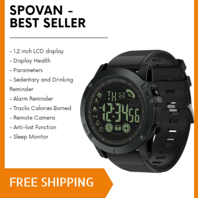 Spovan 1p68 smart outlet watch