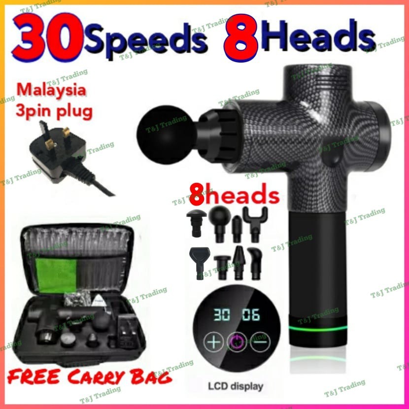 Professional Massage Gun 39 Speed 12 Heads Sport Fitness Health Body ...