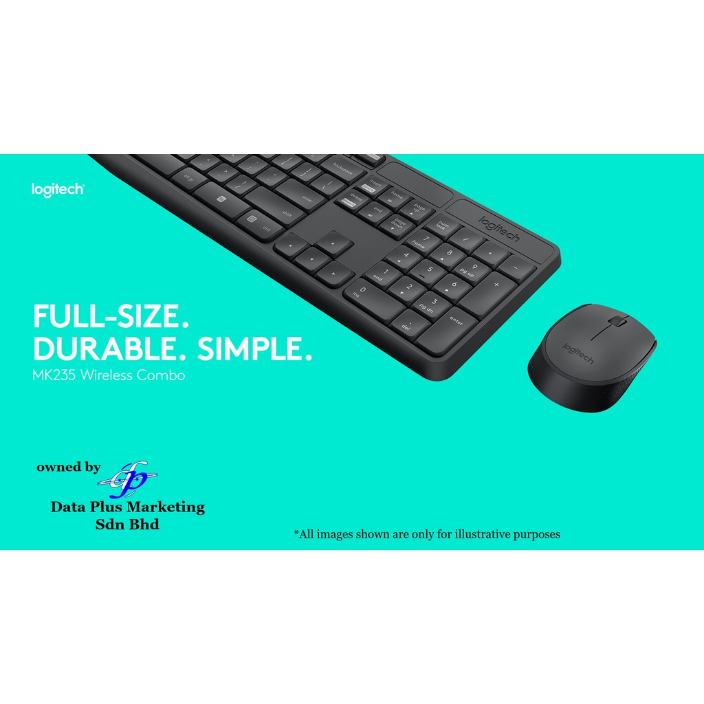 Logitech MK235 Wireless Keyboard and Mouse Combo Shopee Malaysia