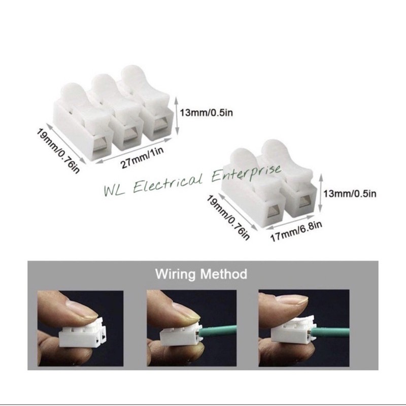 2 3 Pins #Electrical Cable Connectors Quick Splice Lock Wire Terminals ...