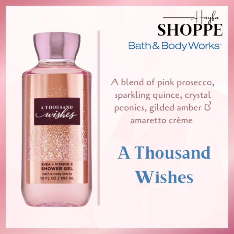 🚨💯 ORIGINAL🚨 BATH AND BODY WORKS A THOUSAND WISHES SHOWER GEL Shopee